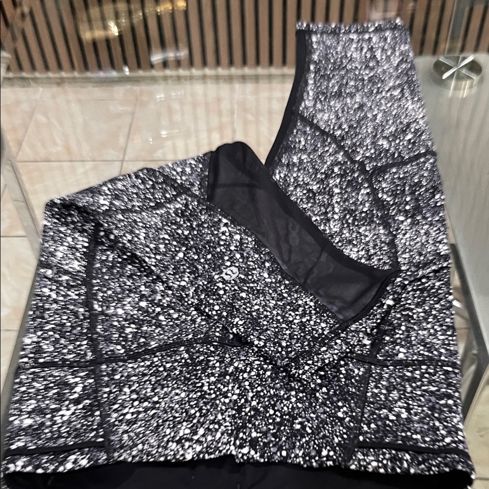 lululemon athletica Black and White Speckled Leggings